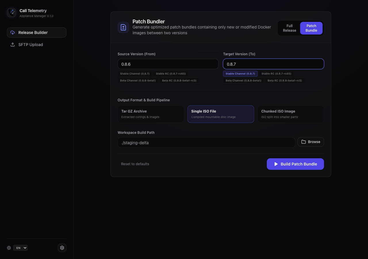 Patch Bundle builder