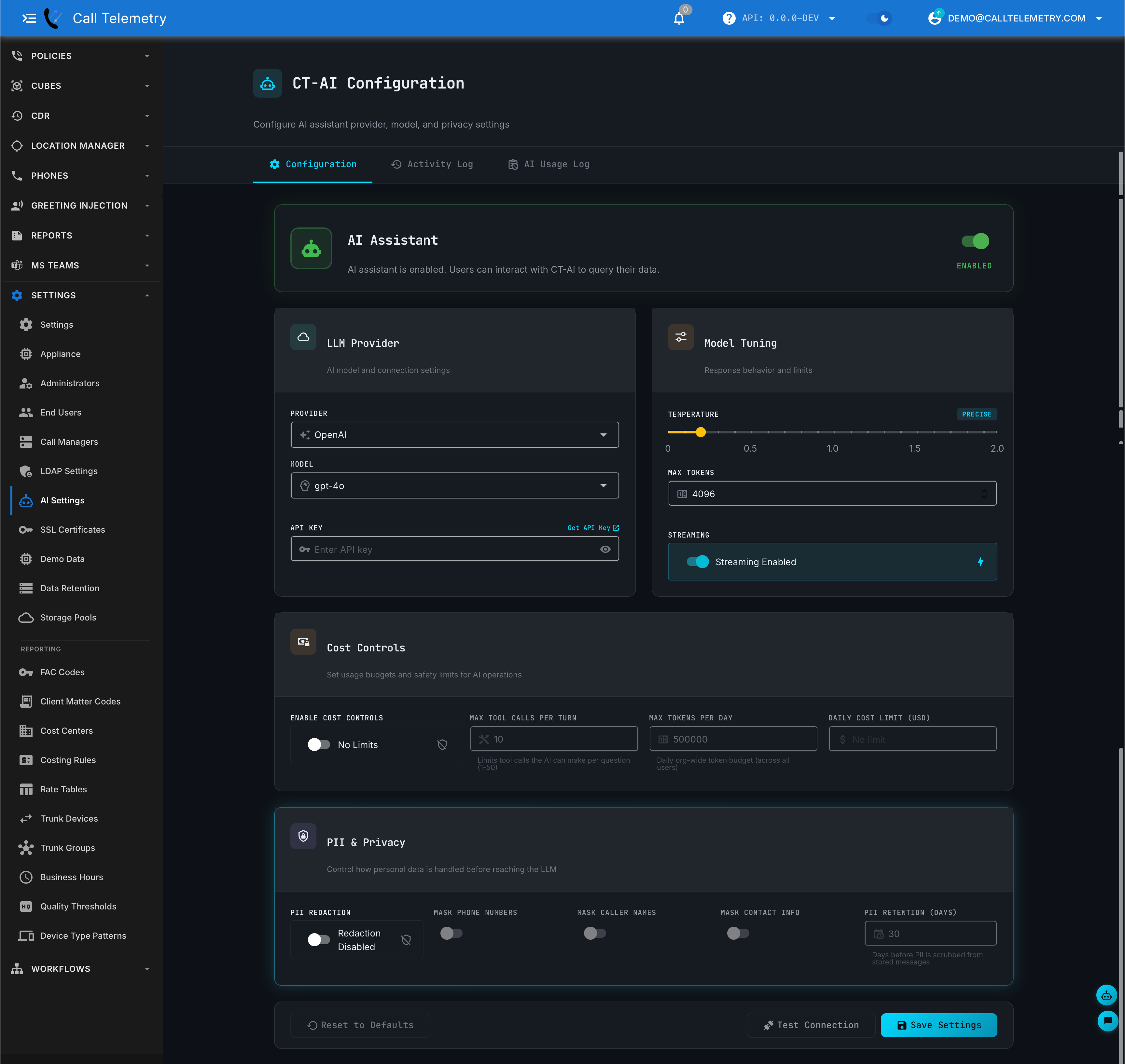 AI Settings