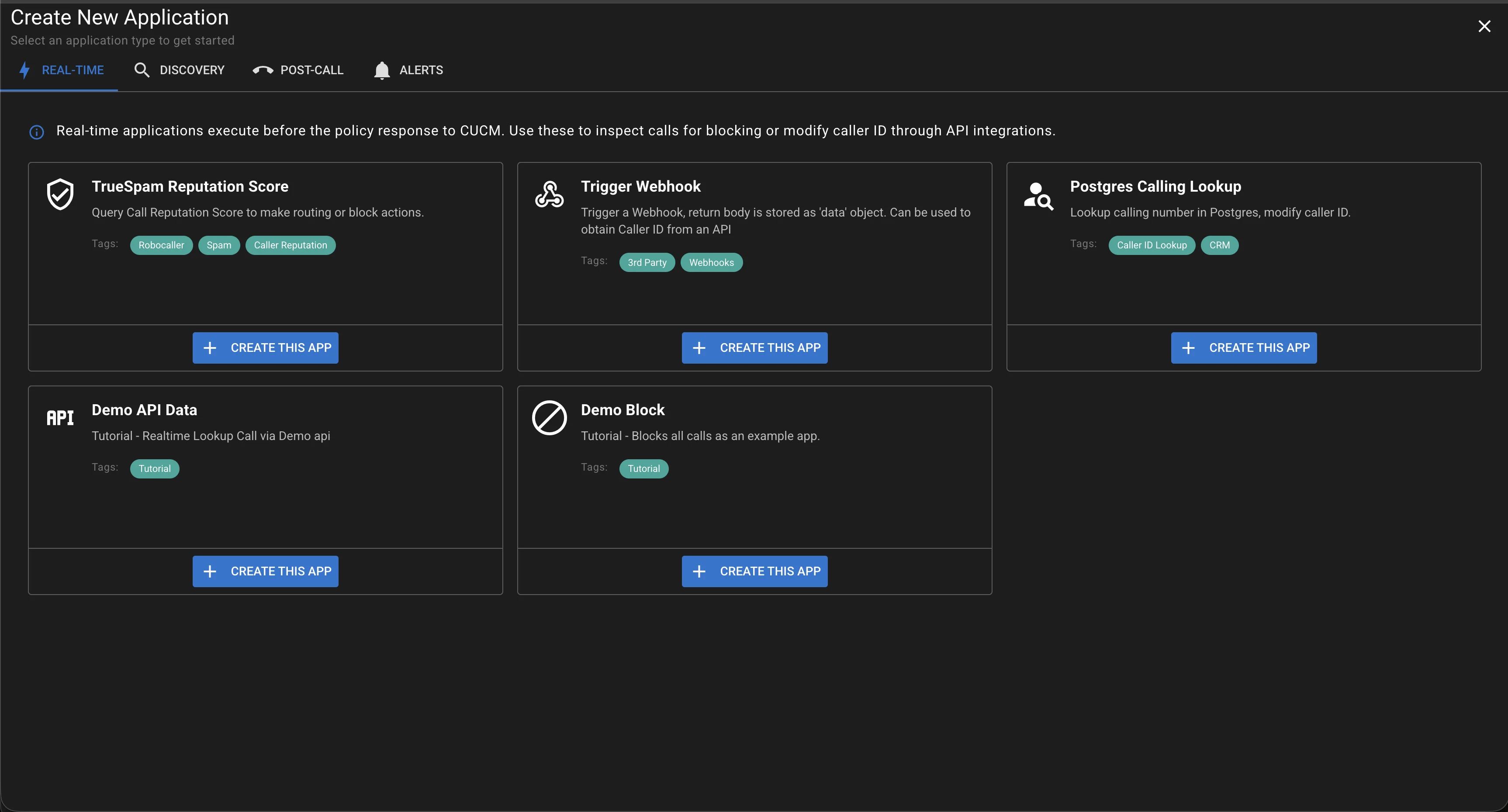 Screenshot of App Catalog