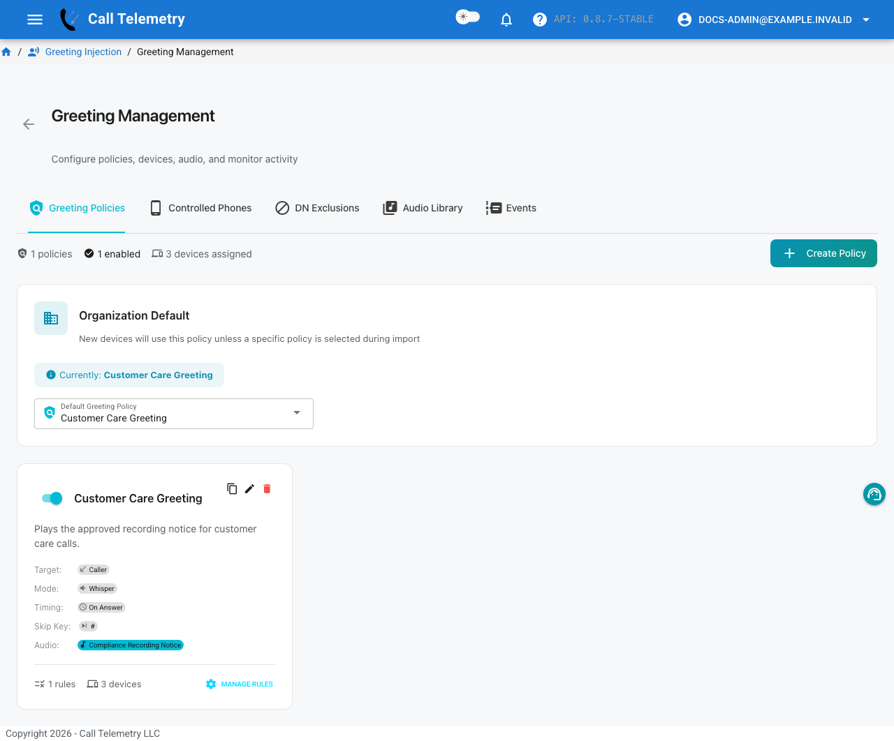 Greeting Management
