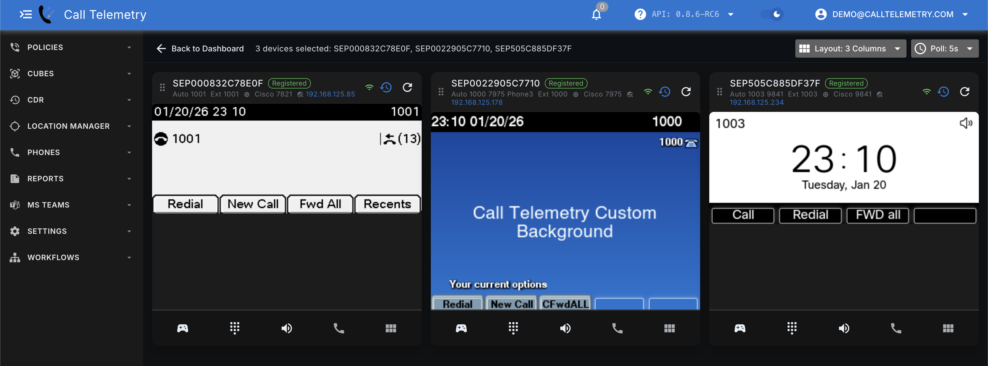 Phone Dashboard